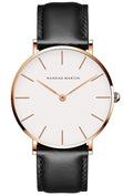 Relógio Masculino - Couro Minimalista - Emporioiberio