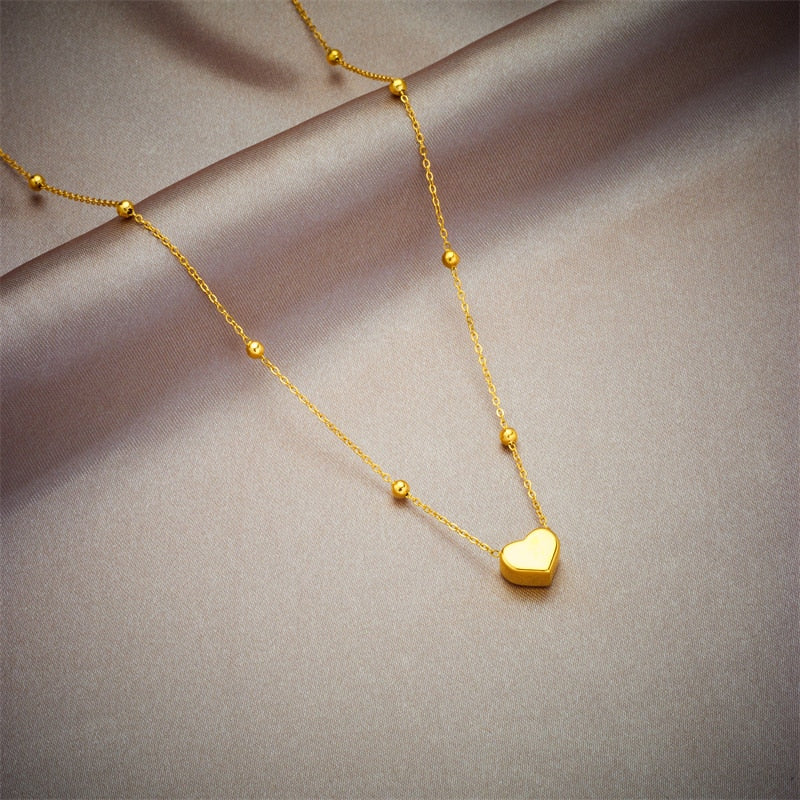 Colar Feminino 316L - Coração - Emporioiberio
