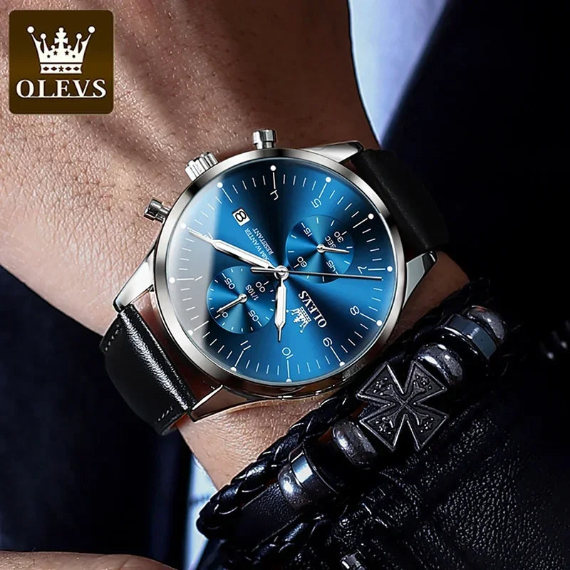 Relógio Masculino Olevs Luminoso - Emporioiberio